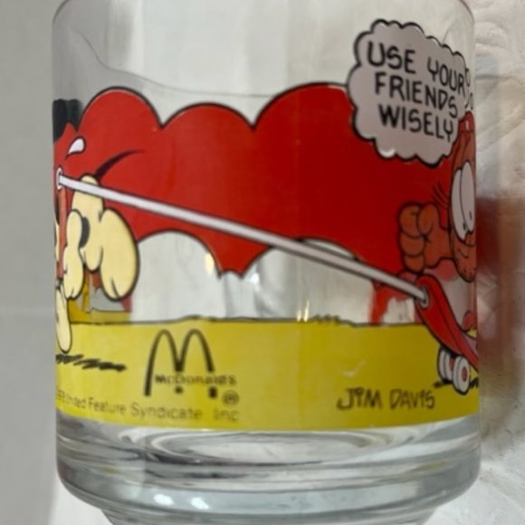 Garfield Use Your Friends Wisely Glass Coffee Tea Mug McDonalds 1978 Jim Davis - Picture 8 of 12